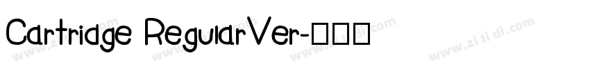 Cartridge RegularVer字体转换